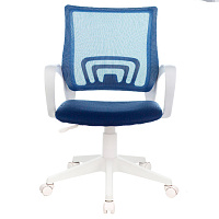 Кресло офисное Бюрократ CH-W695NLT темно-синий (сетка/ткань,120 кг, крестовина пластик, колесики пластик)