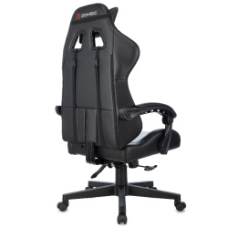 Кресло игровое Zombie GAME TETRA черный/карбон (экокожа, 120кг, крестовина пластик, колесики пластик, подголовник, поддержка поясницы)