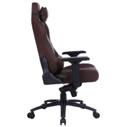 Кресло игровое Cactus CS-CHR-0112BR коричневый (экокожа,120кг, крестовина металл, подголовник, поддержка поясницы)